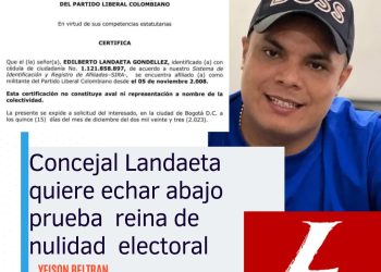Concejal Edilberto Landaeta quiere echar abajo prueba  reina de nulidad  electoral