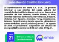 Mantenimiento Correctivo Subestación Castilla la Nueva